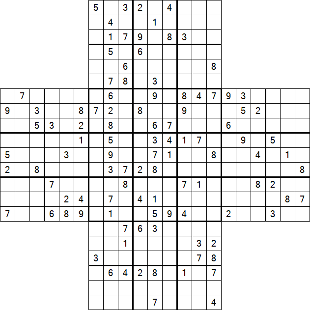 Cross Sudoku - Hard