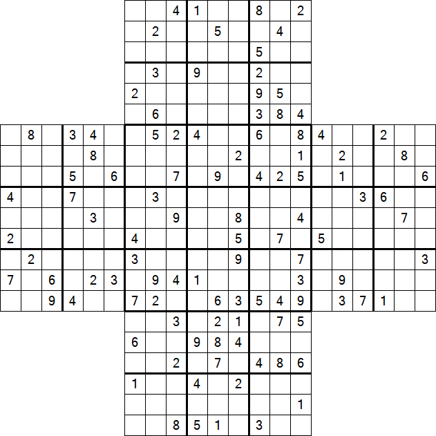 Cross Sudoku - Hard
