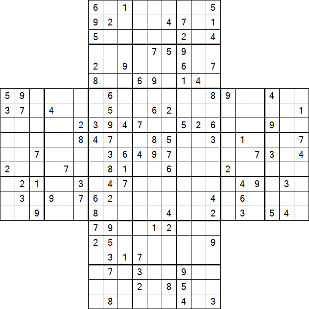 Cross Sudoku - Hard
