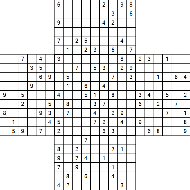 Cross Sudoku - Hard