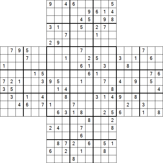 Cross Sudoku - Hard