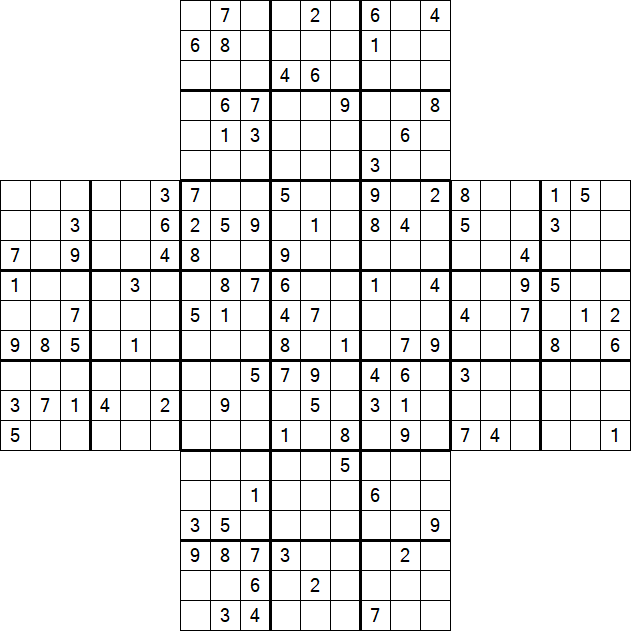 Cross Sudoku - Hard