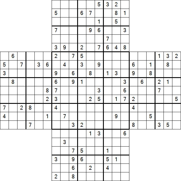 Cross Sudoku - Hard