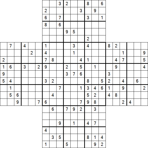Cross Sudoku - Hard