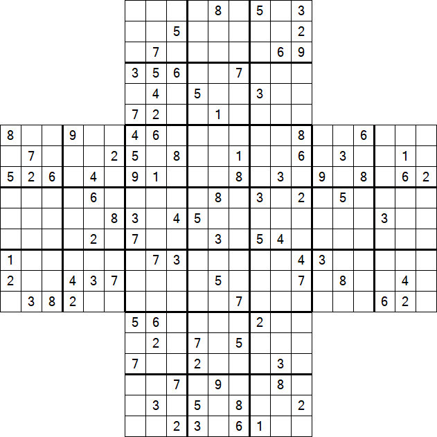Cross Sudoku - Hard