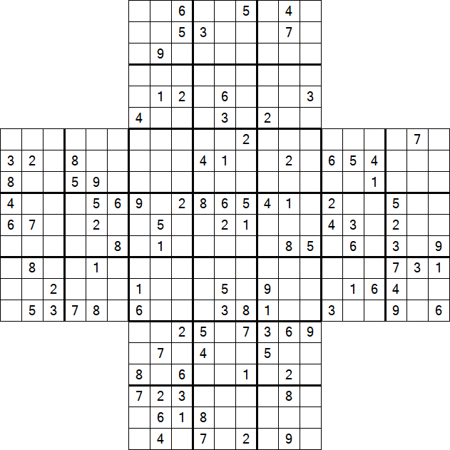Cross Sudoku - Difícil