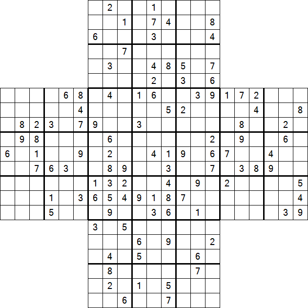 Cross Sudoku - Difícil