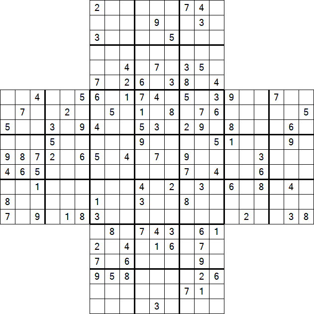 Cross Sudoku - Difícil