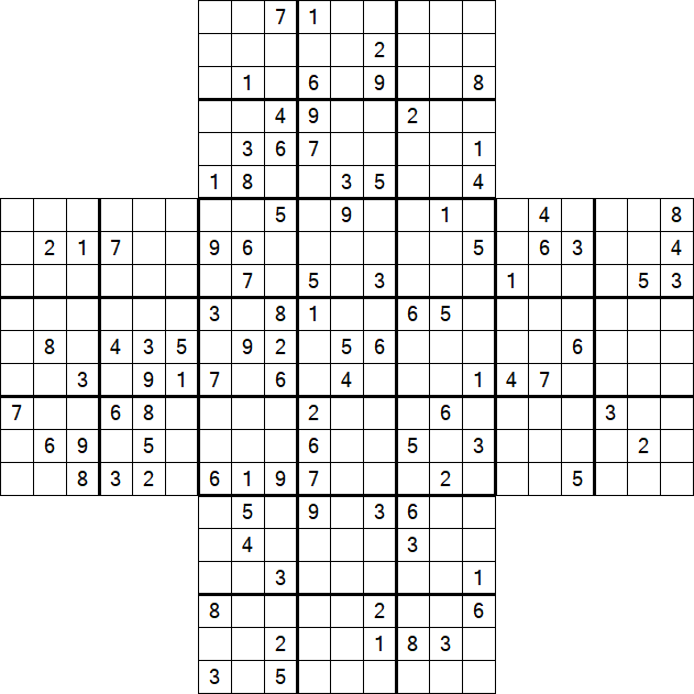 Cross Sudoku - Hard