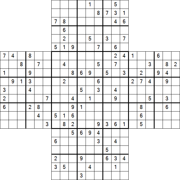 Cross Sudoku - Hard
