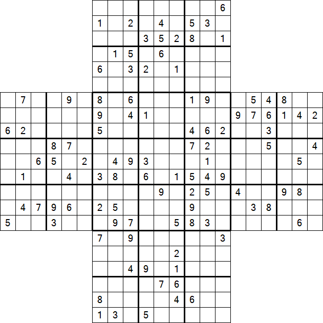 Cross Sudoku - Difícil