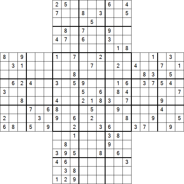 Cross Sudoku - Difícil