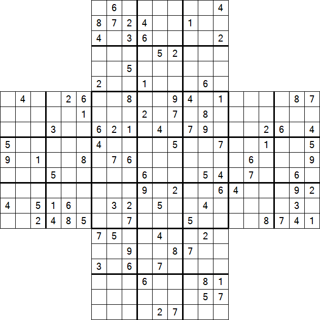 Cross Sudoku - Difícil