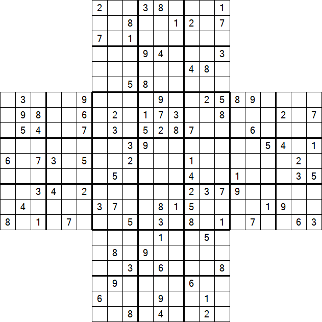 Cross Sudoku - Difícil