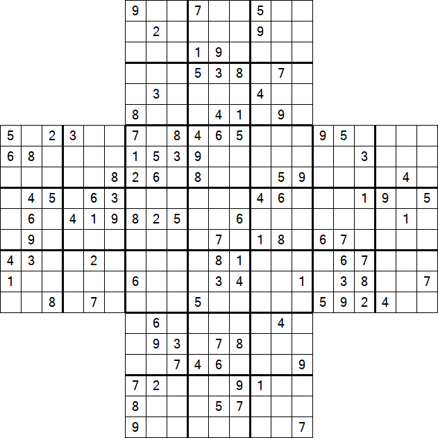 Cross Sudoku - Difícil