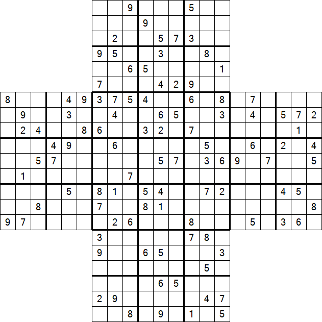 Cross Sudoku - Difícil