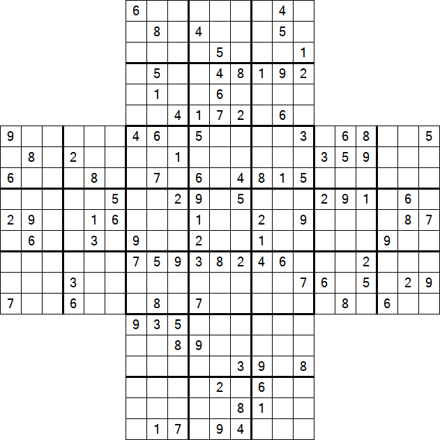 Cross Sudoku - Hard