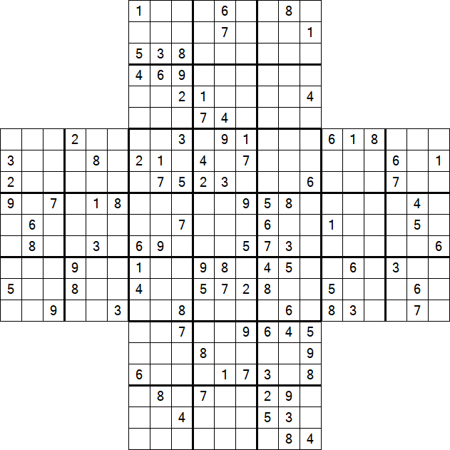 Cross Sudoku - Difícil