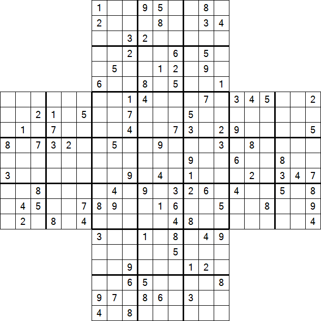 Cross Sudoku - Difícil