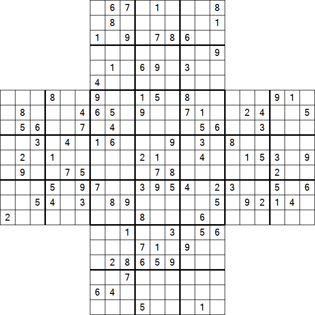 Cross Sudoku - Difícil