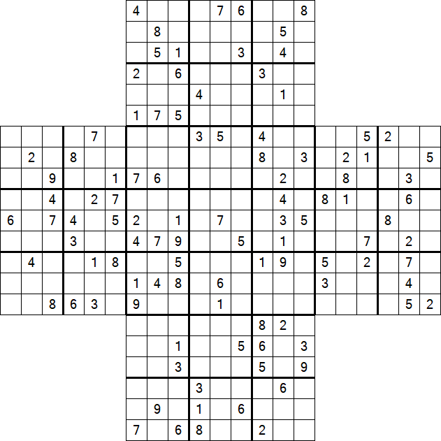 Cross Sudoku - Difícil