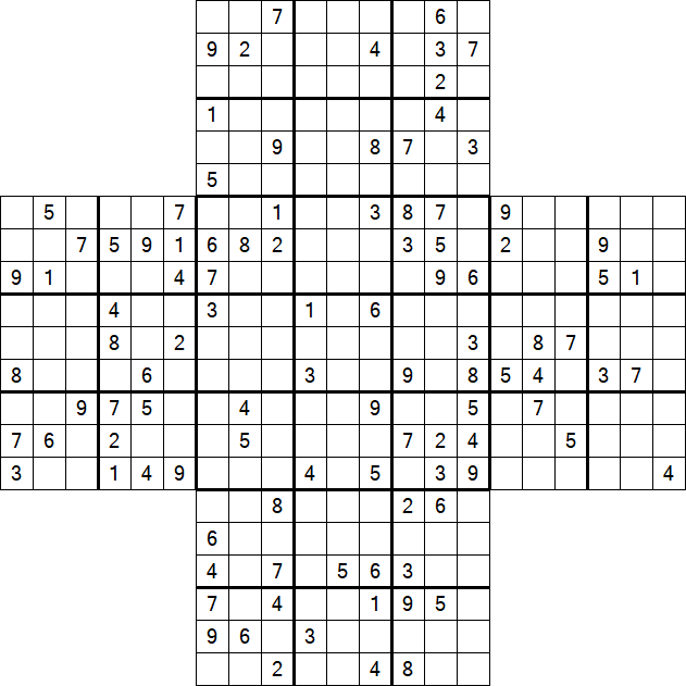 Cross Sudoku - Difícil
