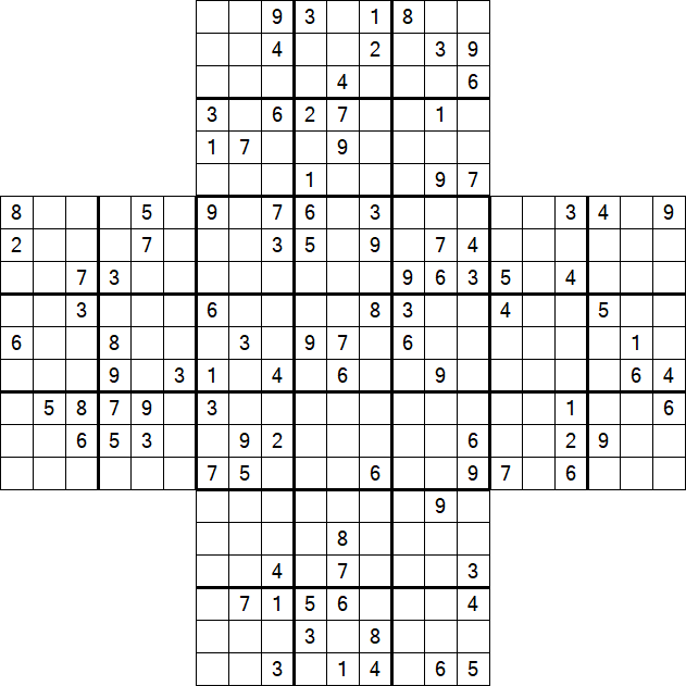 Cross Sudoku - Difícil