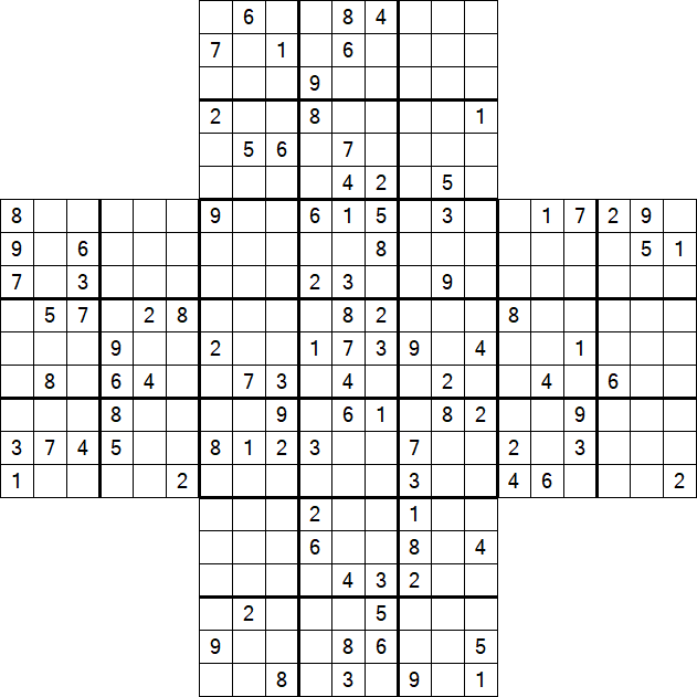 Cross Sudoku - Difícil
