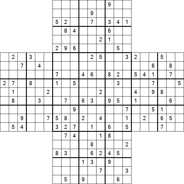 Cross Sudoku - Difícil
