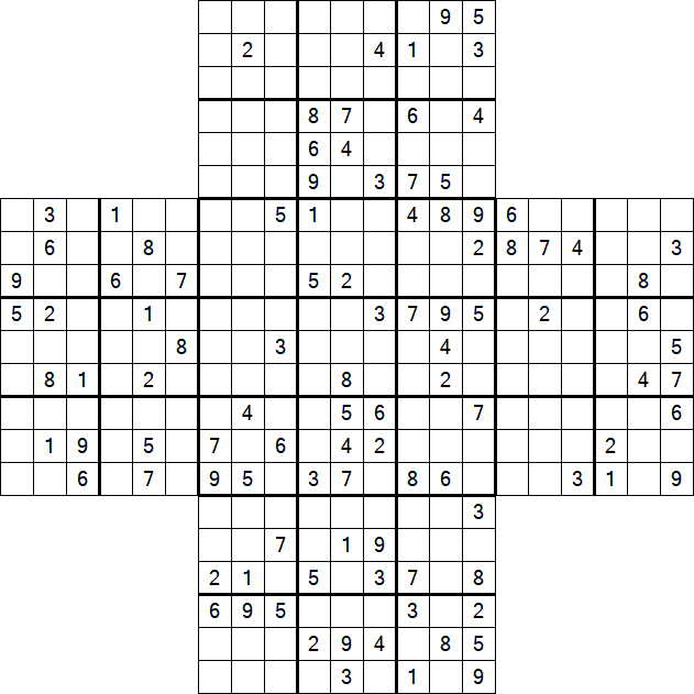 Cross Sudoku - Difícil