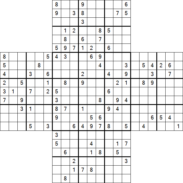 Cross Sudoku - Hard
