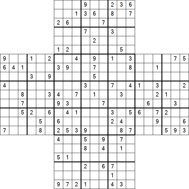 Cross Sudoku - Difícil