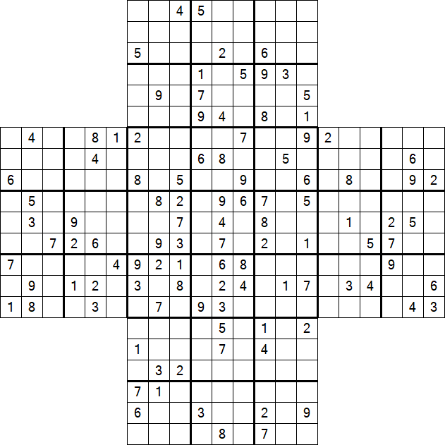 Cross Sudoku - Difícil