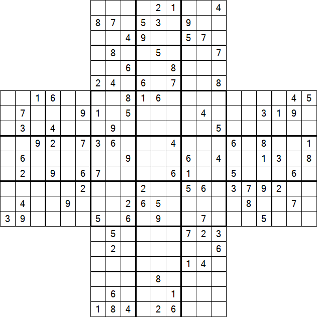 Cross Sudoku - Difícil