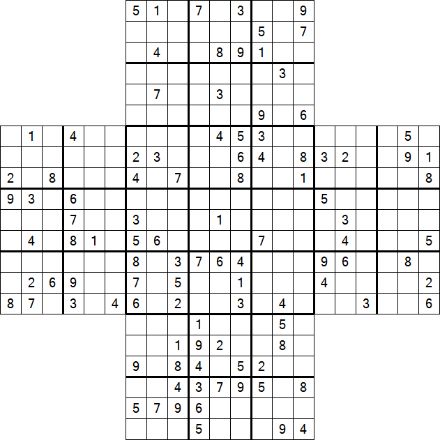 Cross Sudoku - Difícil