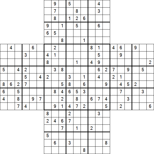 Cross Sudoku - Difícil