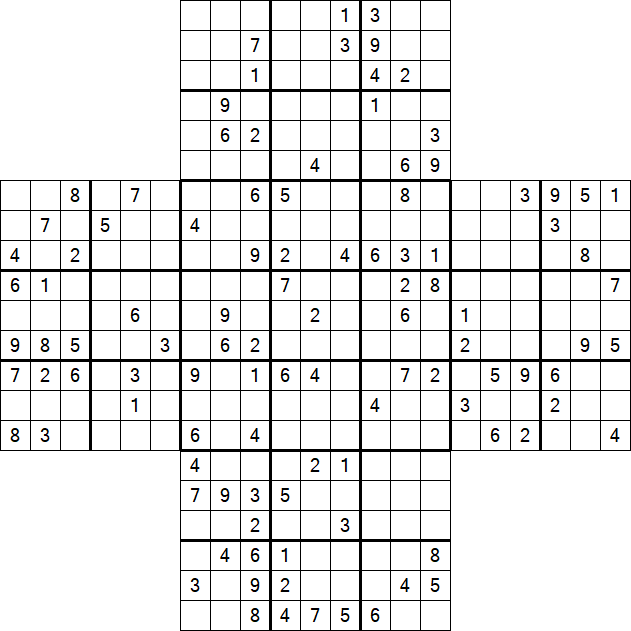 Cross Sudoku - Difícil