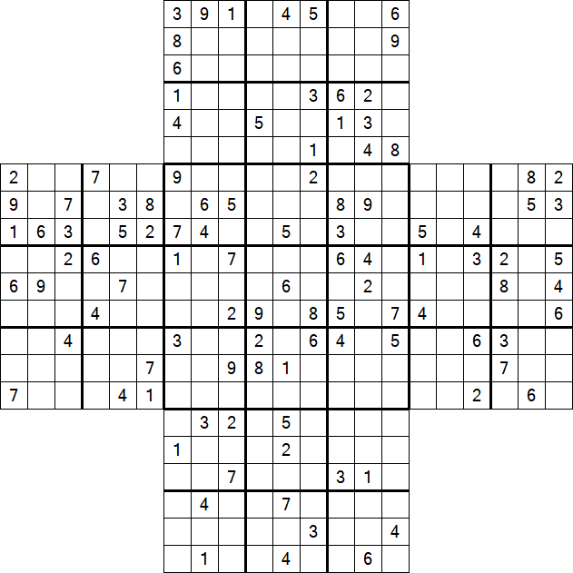 Cross Sudoku - Difícil
