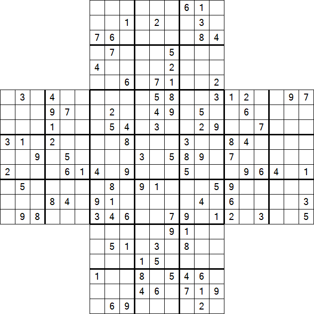 Cross Sudoku - Difícil