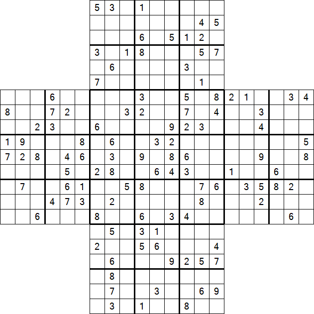Cross Sudoku - Difícil