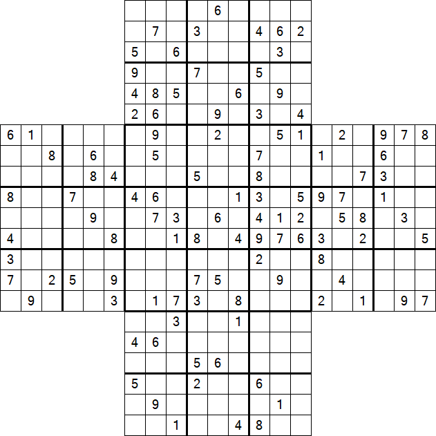 Cross Sudoku - Difícil
