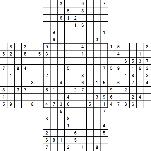 Cross Sudoku - Difícil