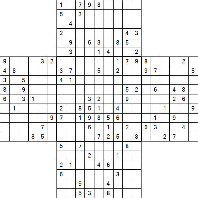 Cross Sudoku - Difícil