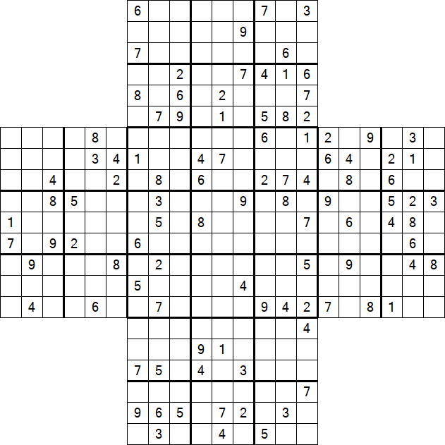 Cross Sudoku - Difícil