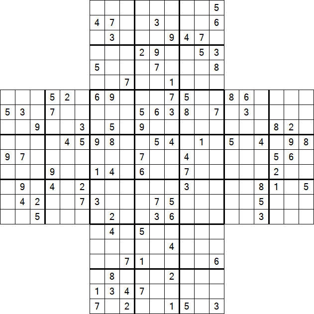 Cross Sudoku - Difícil