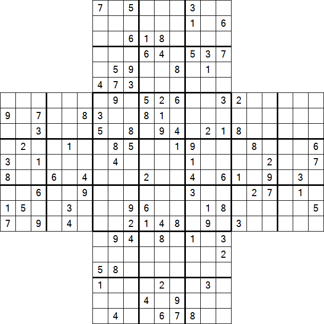Cross Sudoku - Difícil