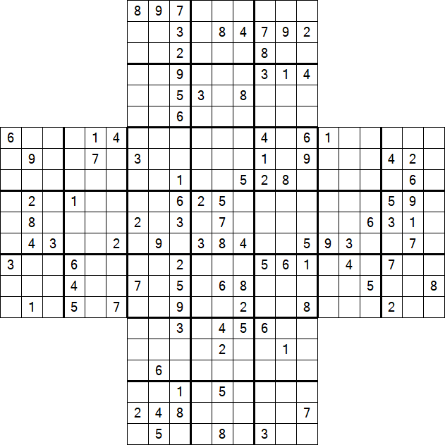 Cross Sudoku - Hard