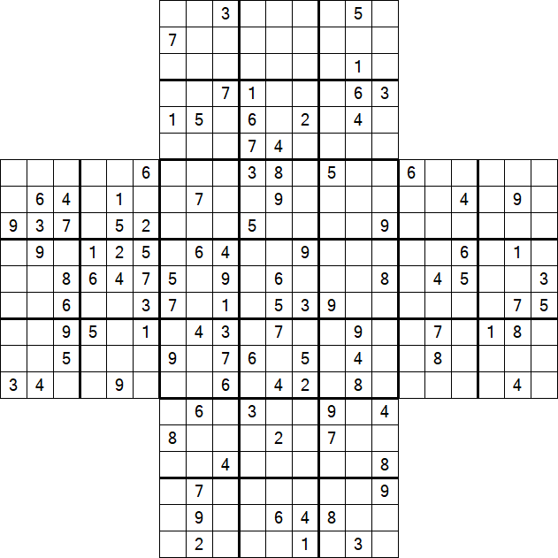 Cross Sudoku - Difícil