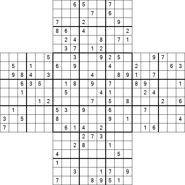 Cross Sudoku - Difícil