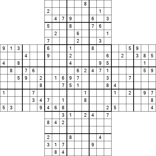 Cross Sudoku - Difícil
